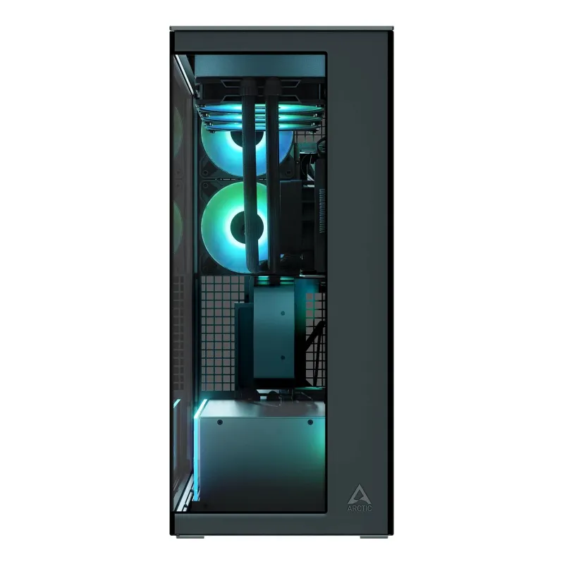 Case-ARCTIC-EATX-Black-Midi Tower-PC-Xtender VG ,Mirror Black,-ACPCC00019A