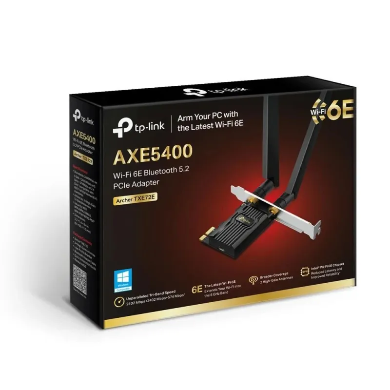 Wrl adapter 5400mbps wi-fi 6e-archer txe72e tp-link