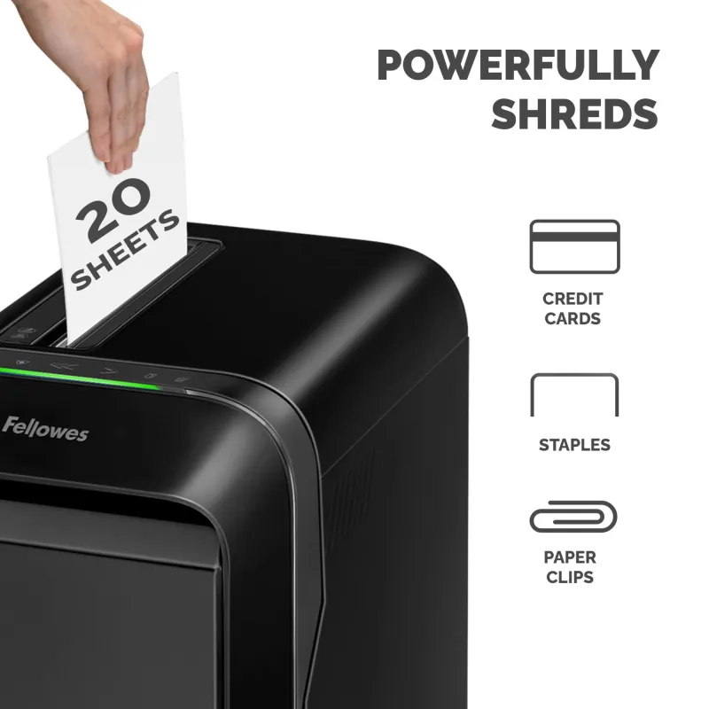 Shredder powershred lx221-black 5050401 fellowes