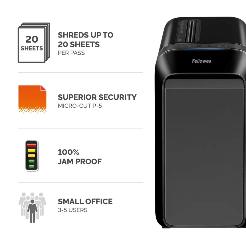 Shredder powershred lx221-black 5050401 fellowes