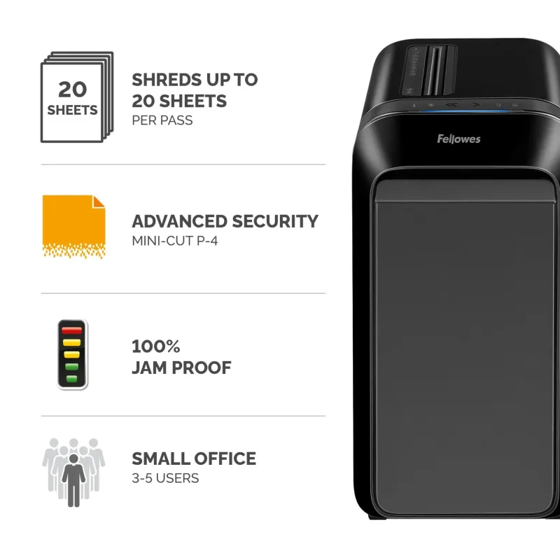 Shredder powershred lx220-black 5502601 fellowes