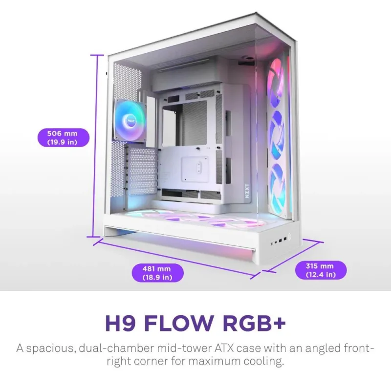 Case-NZXT-ATX-micro ATX-Mini-ITX-EATX-White-Midi Tower-PC-CM-H92FW-R1