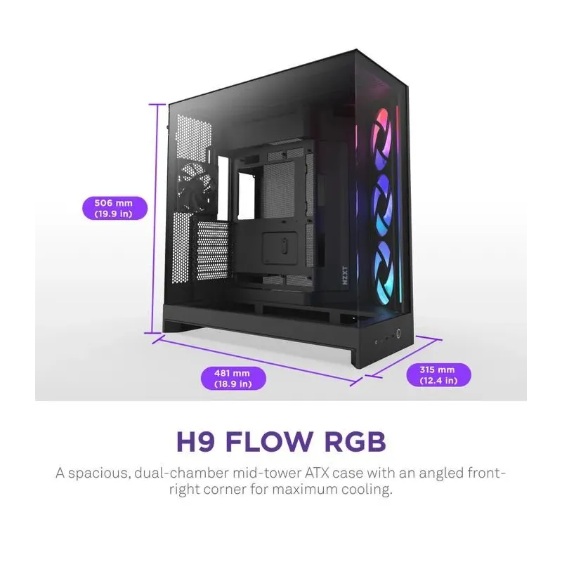 Case-NZXT-ATX-micro ATX-Mini-ITX-EATX-Black-Midi Tower-PC-CM-H92FB-R1