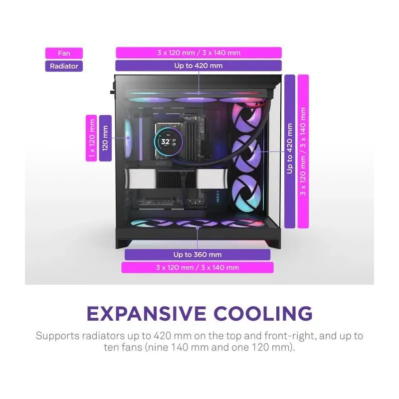 Case-NZXT-ATX-micro ATX-Mini-ITX-EATX-Black-Midi Tower-PC-CM-H92FB-R1