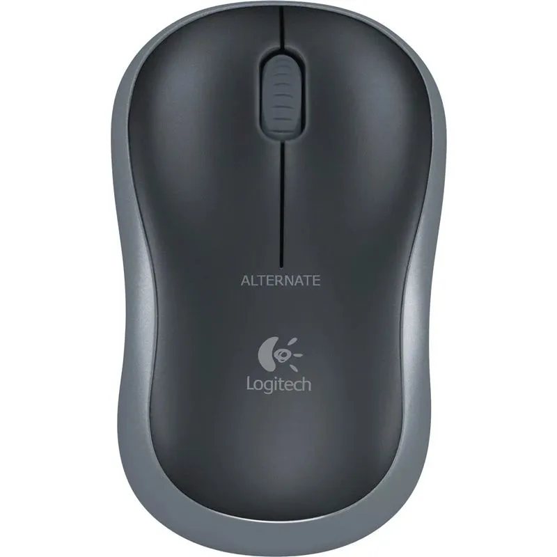 Belaidė kompiuterio pelė LOGITECH M185. juoda. pilka