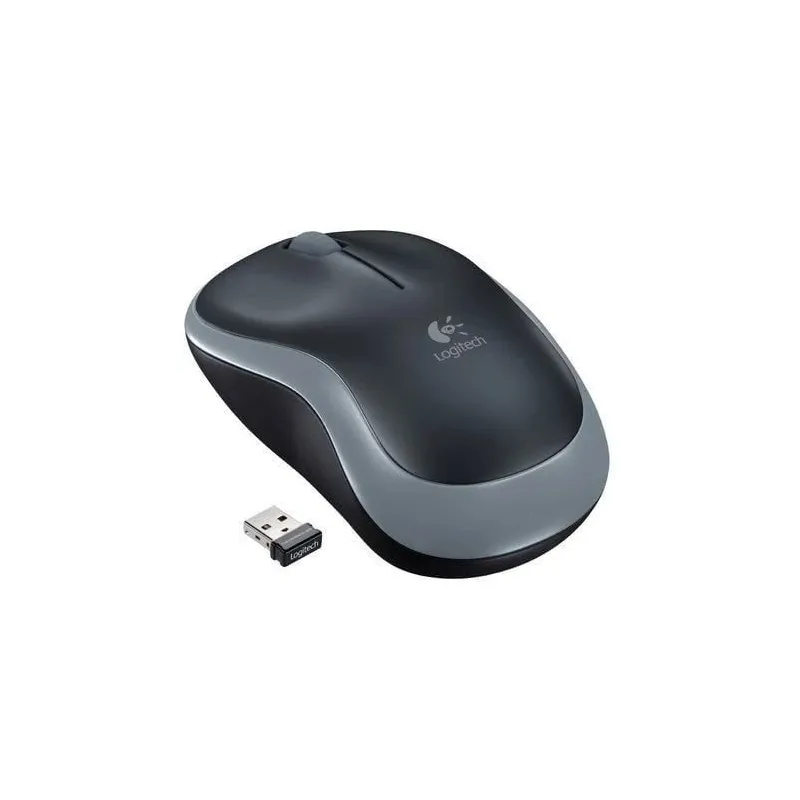 Belaidė kompiuterio pelė LOGITECH M185. juoda. pilka