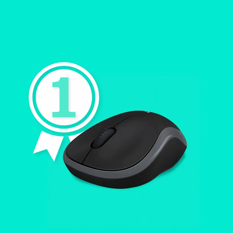 Belaidė kompiuterio pelė LOGITECH M185. juoda. pilka
