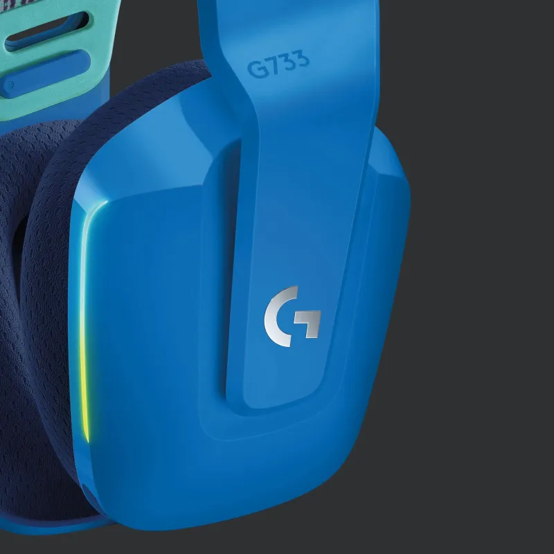 Žaidimų ausinės g733 wrl-mėlyna 981-000943 logitech