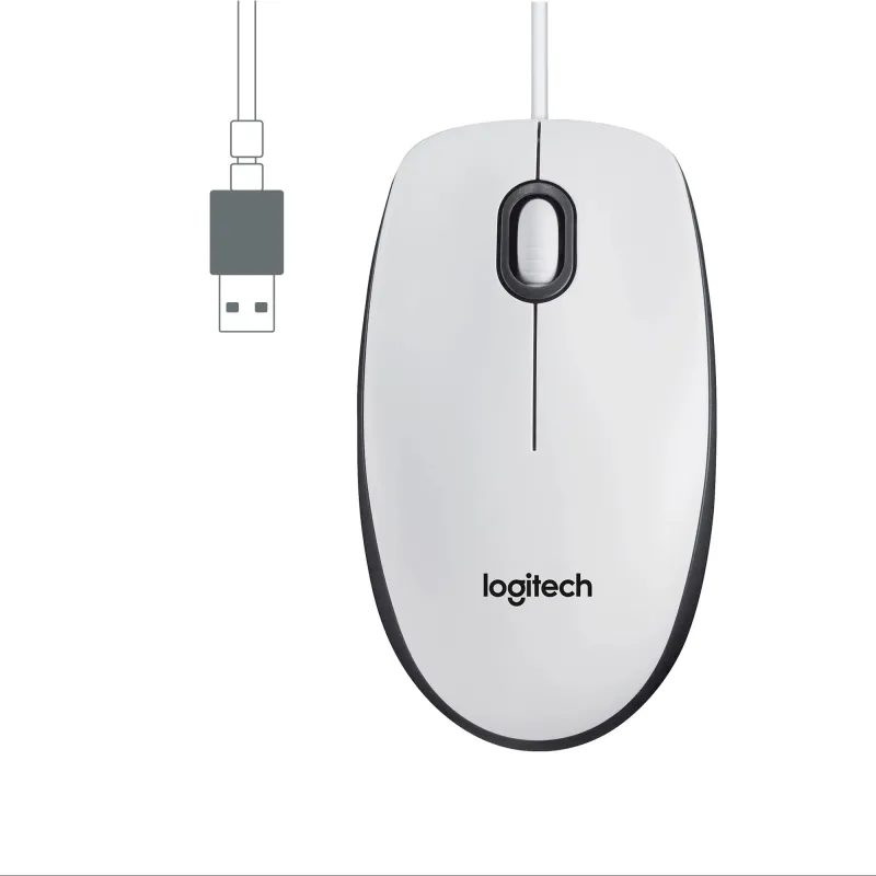 Mouse usb optical m100-white 910-006764 logitech