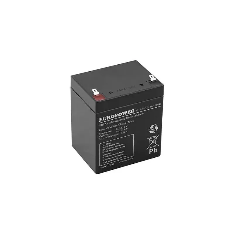 Battery 12v 5ah vrla-ep5-12t2 europower emu