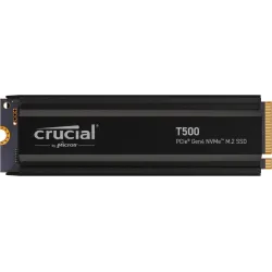 SSD-CRUCIAL-T500-1TB-M.2-PCIe Gen4-NVMe-3D NAND-Write speed 6800 MBytes-sec-Read speed 7300 MBytes-sec-TBW 600 TB-CT1000T500SSD5
