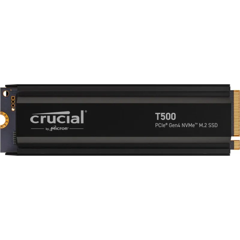 SSD-CRUCIAL-T500-1TB-M.2-PCIe Gen4-NVMe-3D NAND-Write speed 6800 MBytes-sec-Read speed 7300 MBytes-sec-TBW 600 TB-CT1000T500SSD5