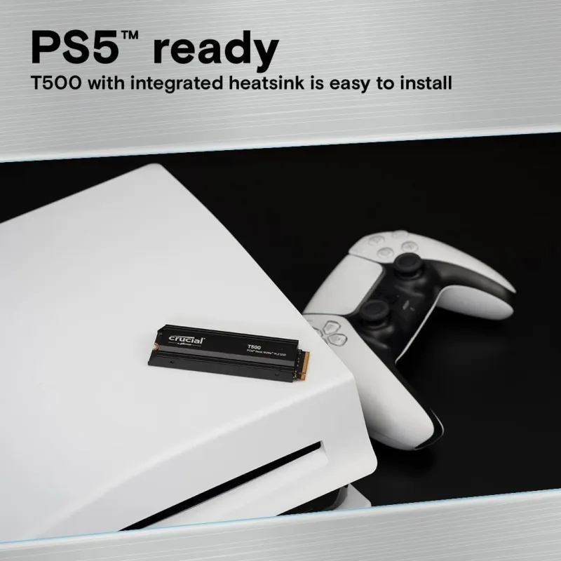 SSD-CRUCIAL-T500-1TB-M.2-PCIe Gen4-NVMe-3D NAND-Write speed 6800 MBytes-sec-Read speed 7300 MBytes-sec-TBW 600 TB-CT1000T500SSD5