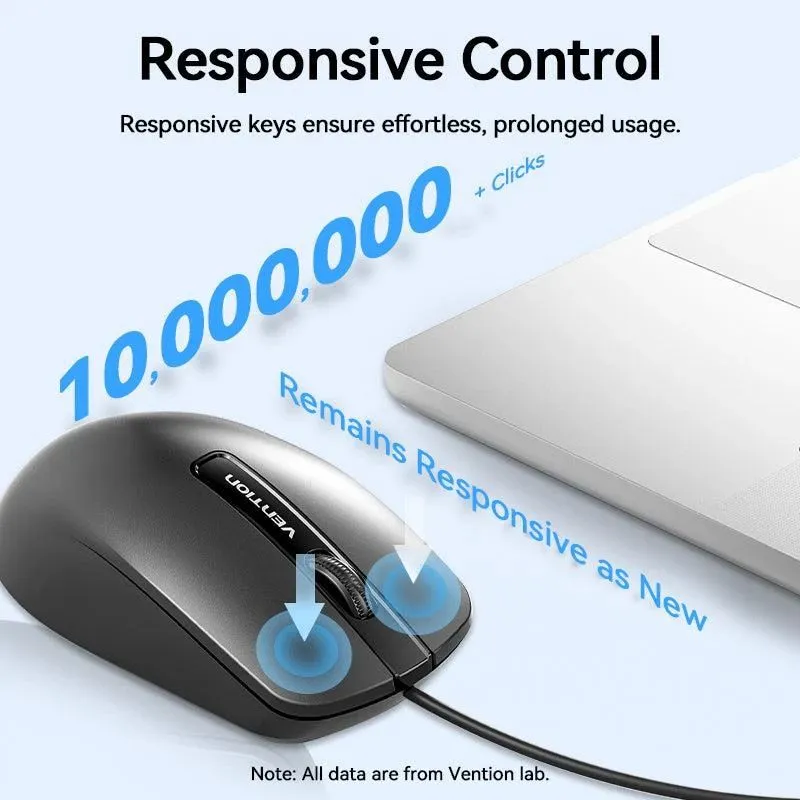 Mouse usb optical black-ktabg vention
