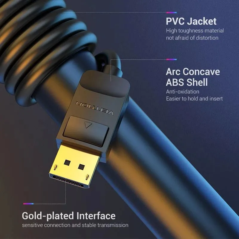 Cable dp 5m-black hacbj vention