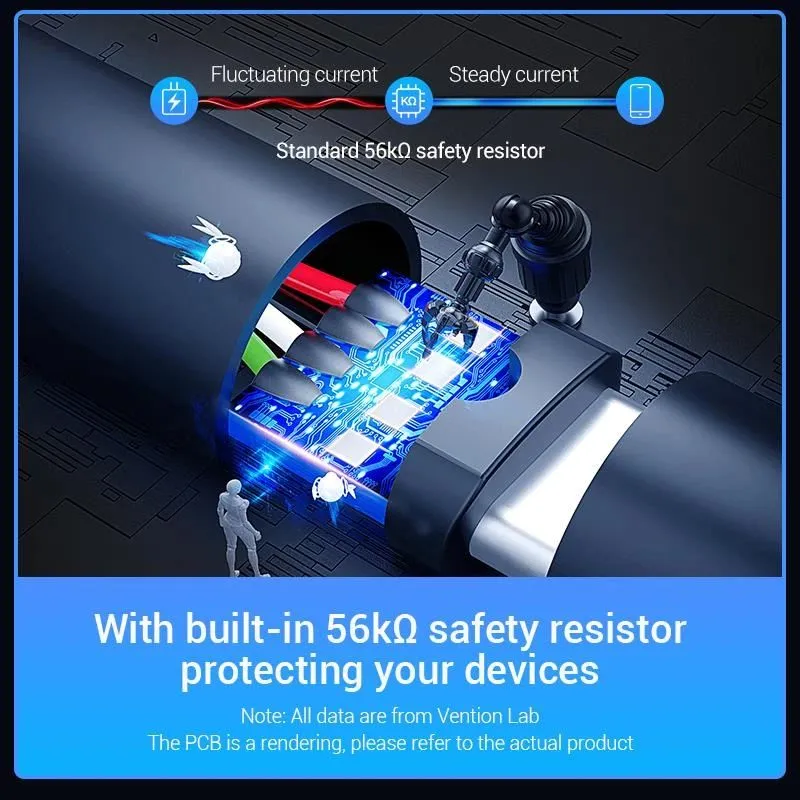 Cable usb2.0 to usb-c-1.5m black cokbg vention