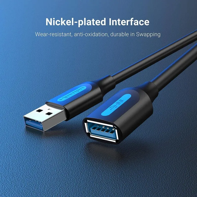 Cable usb3.0 male to female-2m black cbhbh vention