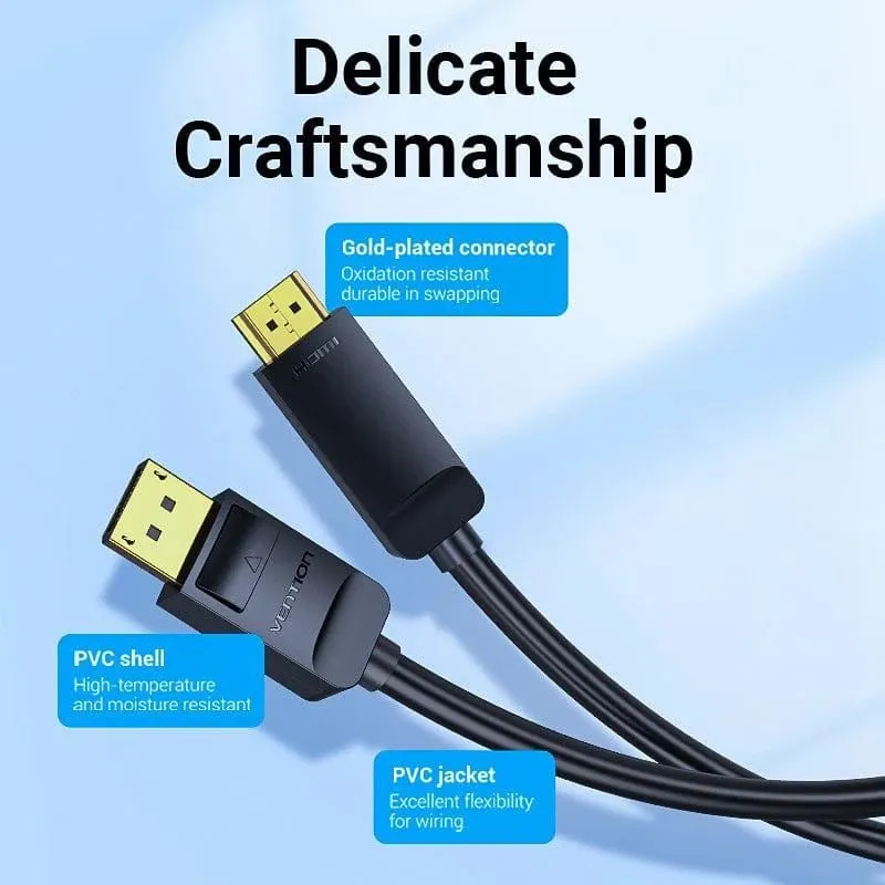 Cable dp to hdmi 1m-hagbf vention