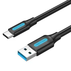 Cable usb3.0 to usb-c male-2m black cozbh vention