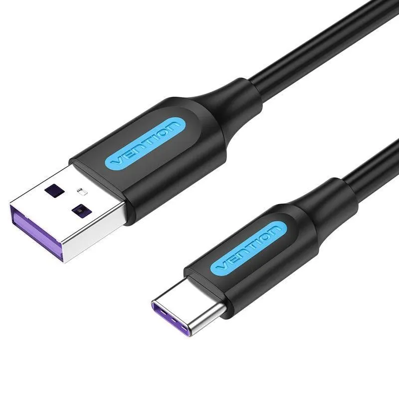 Cable usb-c to usb2.0-1.5m black corbg vention