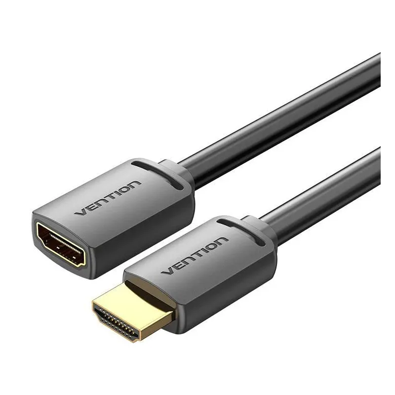 Cable hdmi male-female 4k-0.5m black ahcbd vention