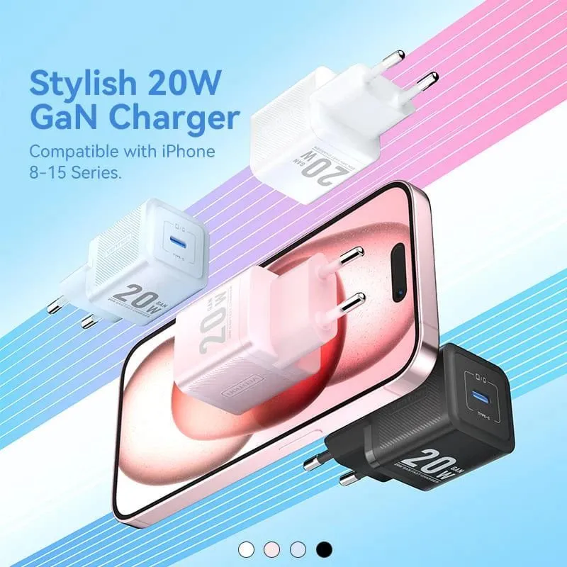 Mobile charger wall 20w usb-c-1p black fepb0-eu vention