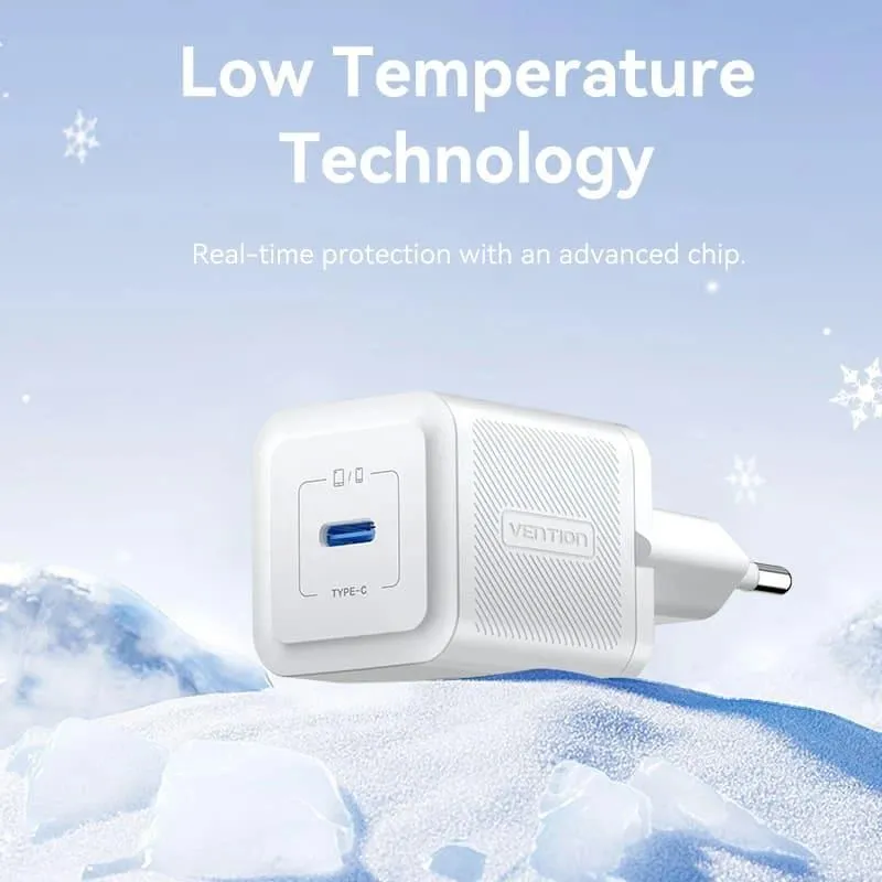 Mobile charger wall 20w usb-c-1p white fepw0-eu vention