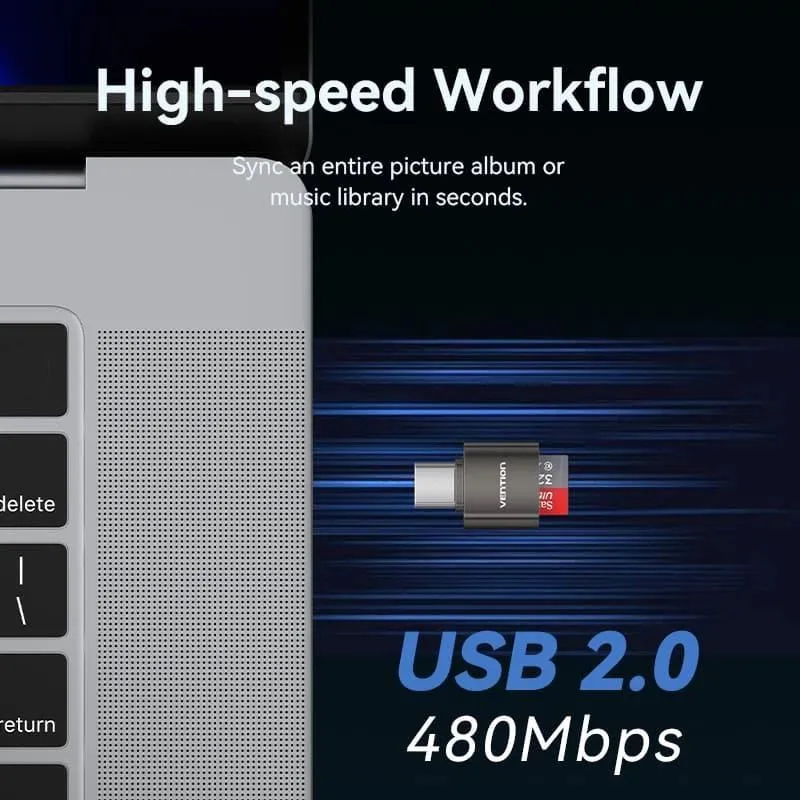 Memory reader usb-c-microsd clmh0 vention