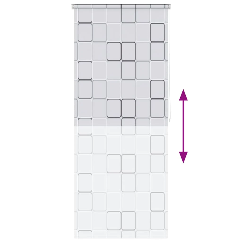 vidaXL rullo žalūzija dušai, 80x240 cm, ar kvadrātiem