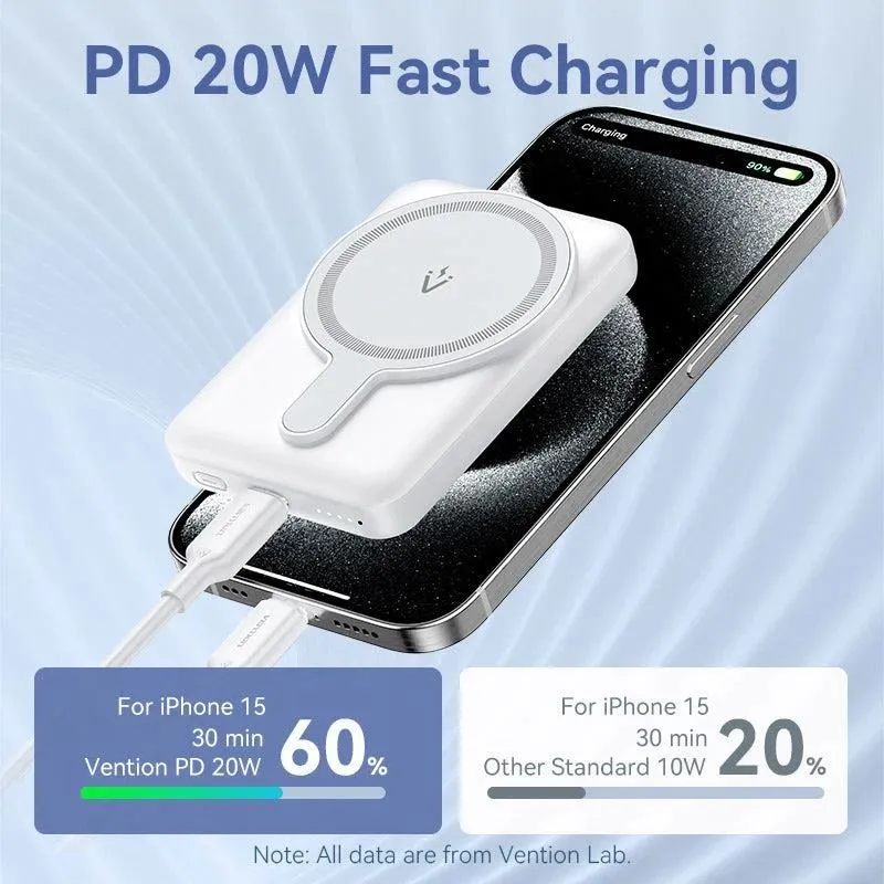 Power bank wrl 5000mah 20w-magnetic black fhsb0 vention