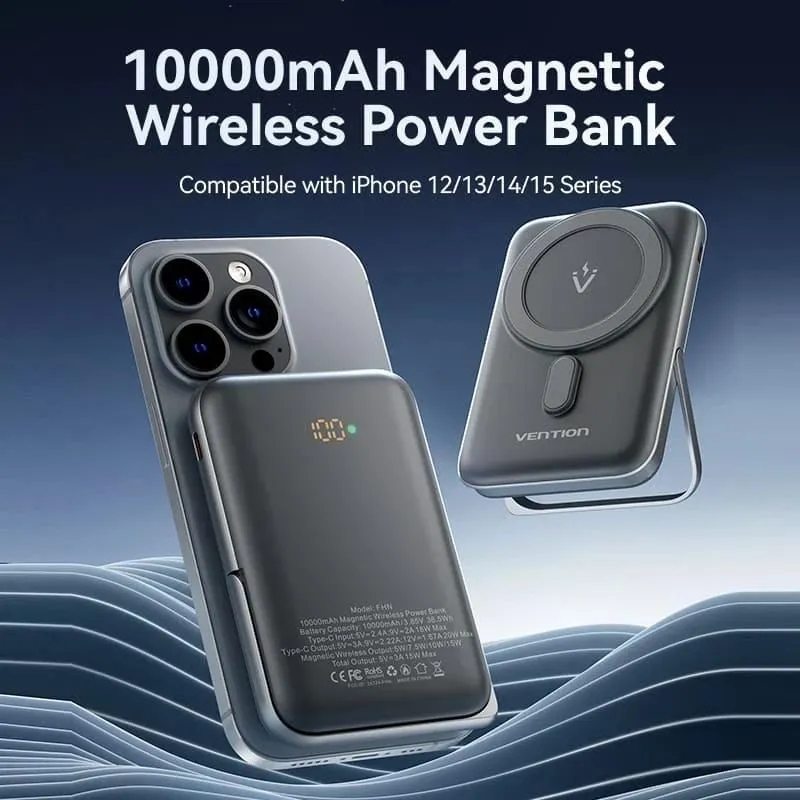 Power bank wrl 10000mah 20w-magnetic black fhnb0 vention