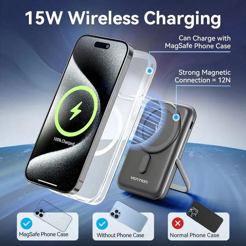Power bank wrl 10000mah 20w-magnetic black fhnb0 vention