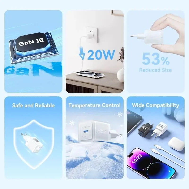 Mobile charger wall usb-c-20w tz-fepw0-eu-01 vention