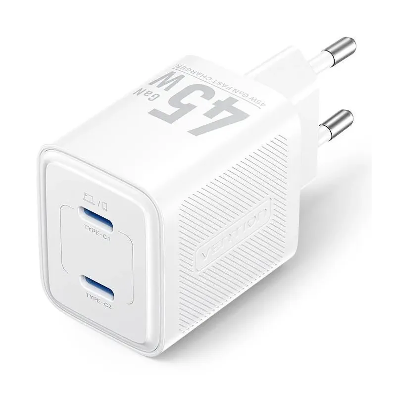 Mobile charger wall 45w usb-c-2p white fefw0-eu vention