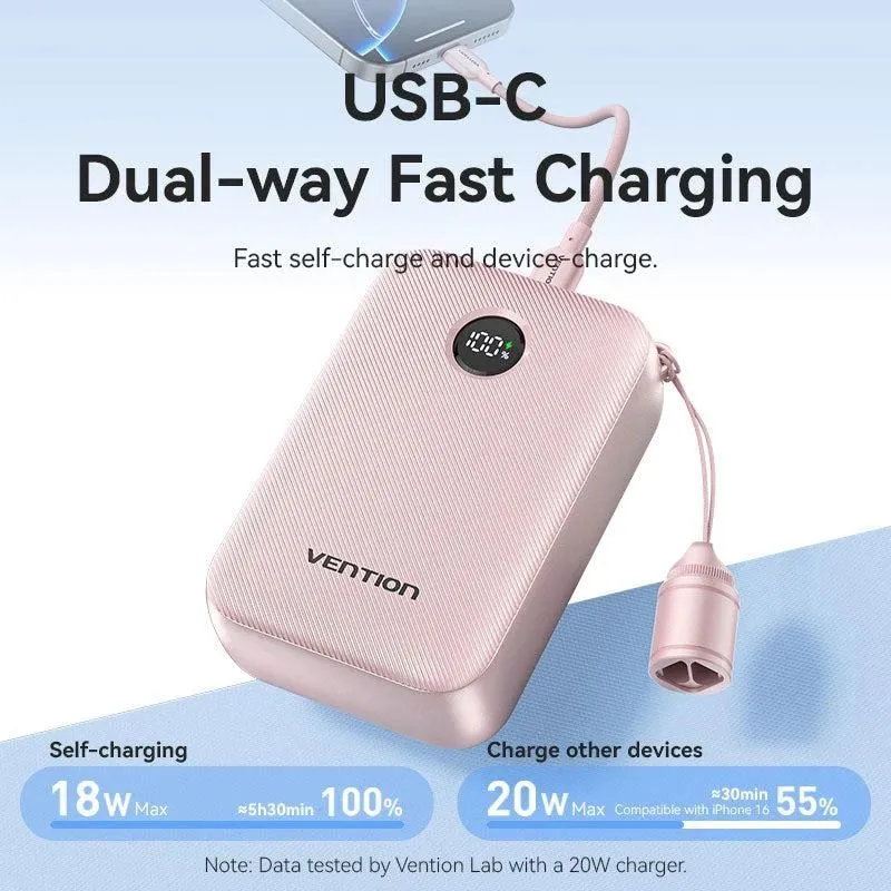 Power bank usb 20000mah 22.5w-pink fkbp0-c vention