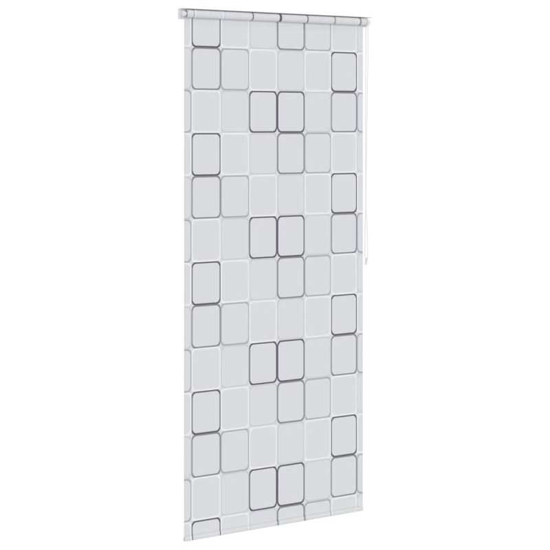 vidaXL rullo žalūzija dušai, 120x240 cm, ar kvadrātiem