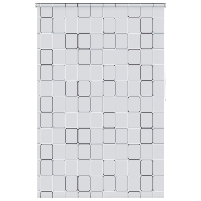 vidaXL rullo žalūzija dušai, 140x240 cm, ar kvadrātiem