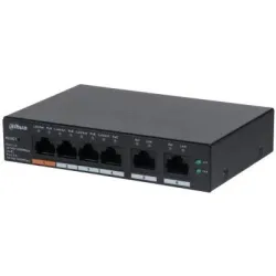 Switch-DAHUA-CS4006-4GT-60-Type L2-Desktop-pedestal-PoE ports 4-60 Watts-DH-CS4006-4GT-60