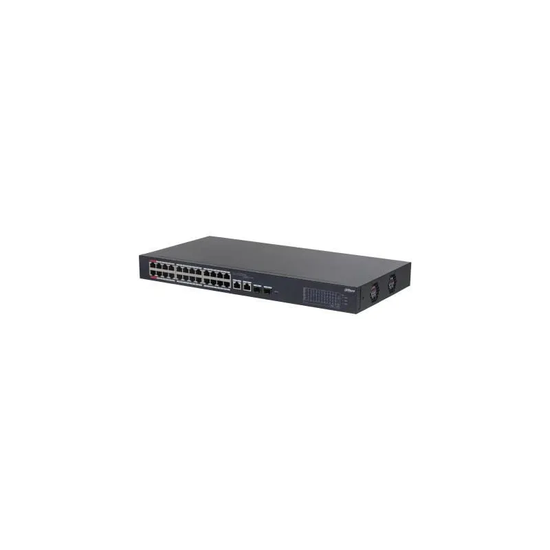 Switch-DAHUA-CS4226-24ET-240-Desktop-pedestal-Rack 1U-24x10Base-T - 100Base-TX-2x10-100-1000BASE-T-SFP combo-2-26-PoE ports