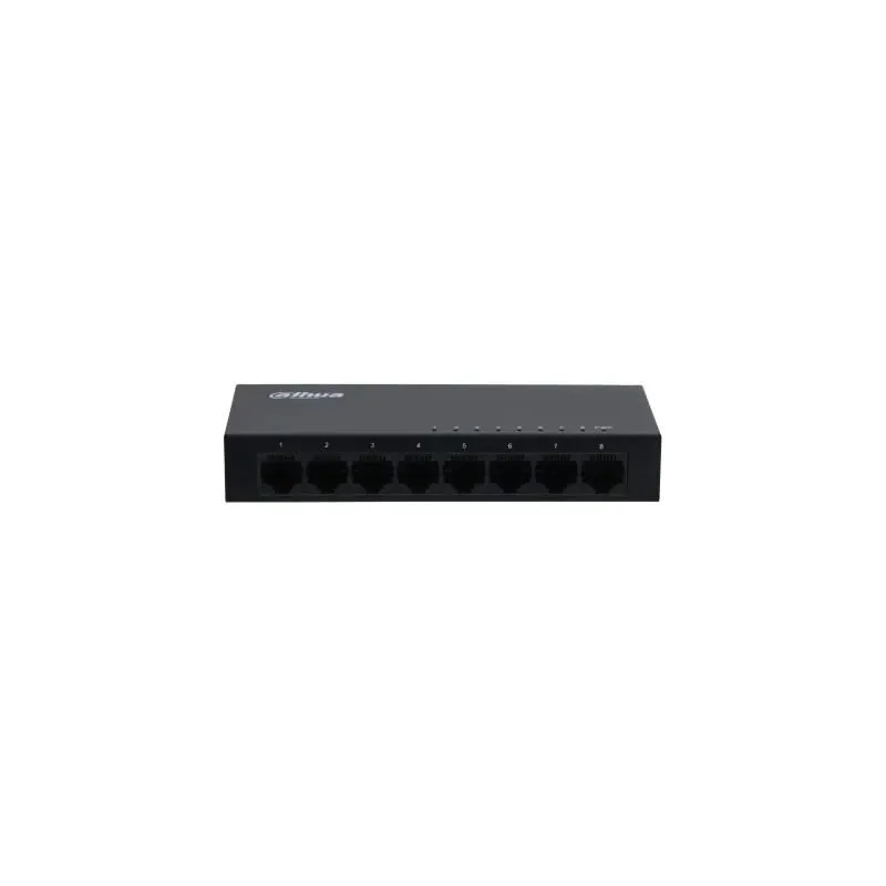 Switch-DAHUA-SG1008-EUR-Switch type Unmanaged-Switch layer L2-8xRJ-45 ports-RJ-45 Ports Type Gigabit Ethernet