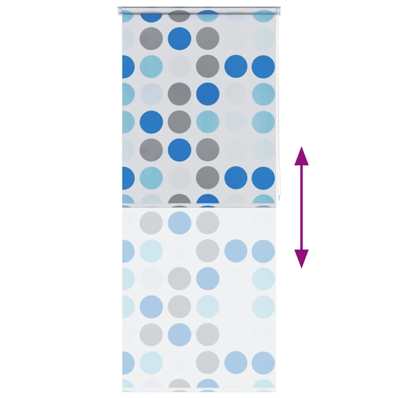 vidaXL rullo žalūzija dušai, 80x240 cm, apļu dizains