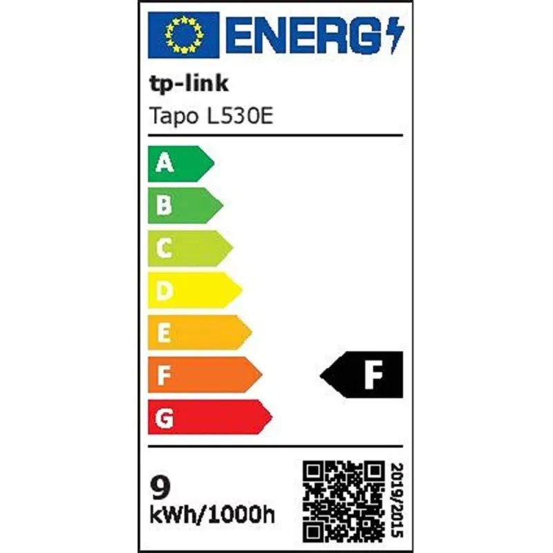 Smart Light Bulb-TP-LINK-Power consumption 8.7 Watts-Luminous flux 806 Lumen-6500 K-Beam angle 220 degrees-TAPOL530E
