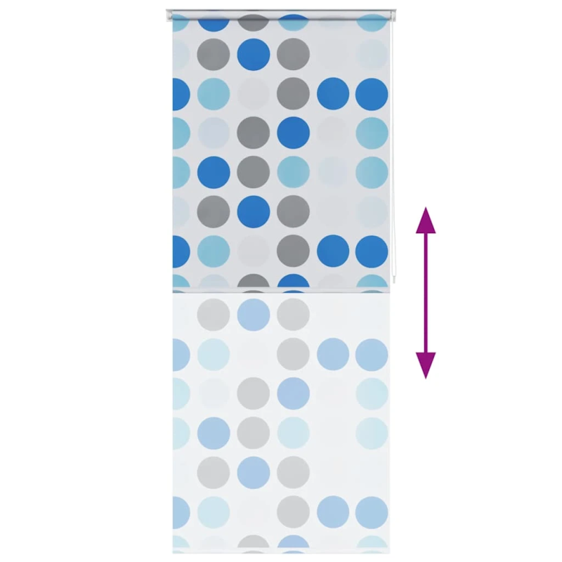 vidaXL rullo žalūzija dušai, 100x240 cm, apļu dizains