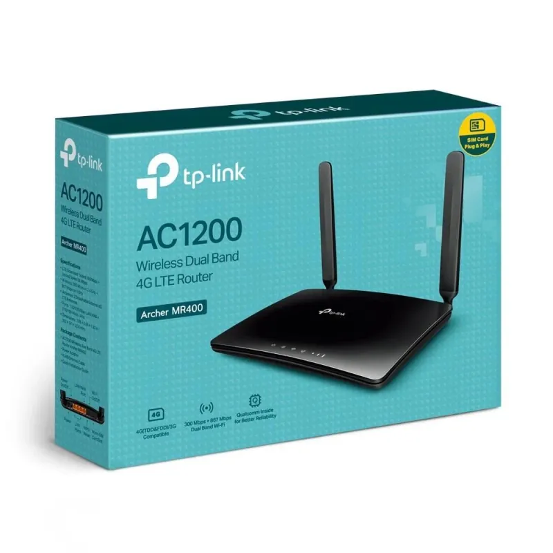 Wireless Router-TP-LINK-Router - Modem-1200 Mbps-IEEE 802.11a-IEEE 802.11 b-g-IEEE 802.11n-IEEE 802.11ac-3x10-100M-LAN \\ WAN