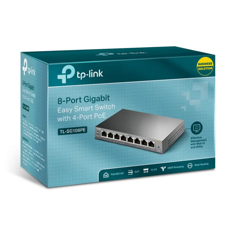 Switch-TP-LINK-PoE ports 4-TL-SG108PE