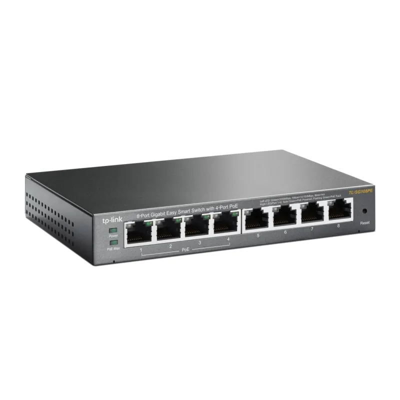 Switch-TP-LINK-PoE ports 4-TL-SG108PE