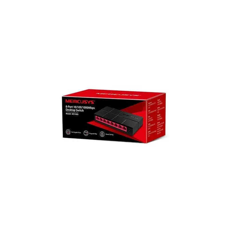 Switch-MERCUSYS-MS108G-Desktop-pedestal-8x10Base-T - 100Base-TX - 1000Base-T-MS108G