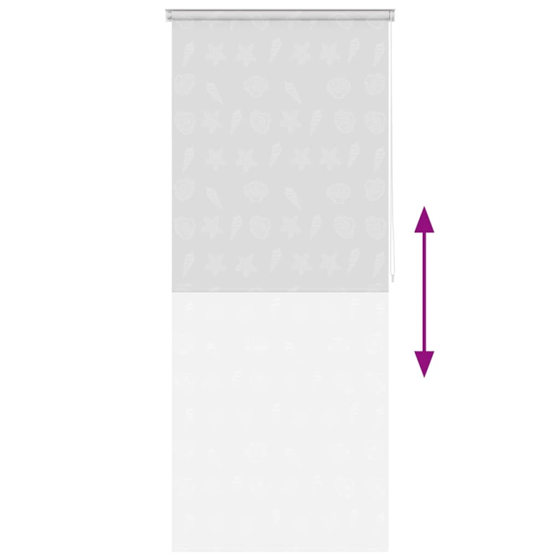 vidaXL rullo žalūzija dušai, 100x240 cm, jūras zvaigžņu dizains