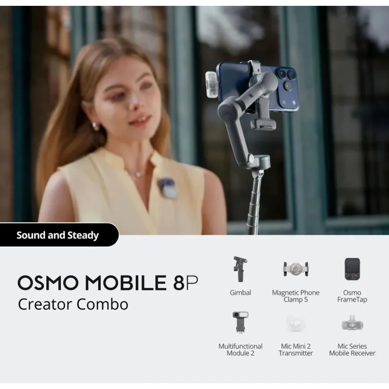 Gimbal osmo mobile 8p creator-combo cp.os.00000575 dji