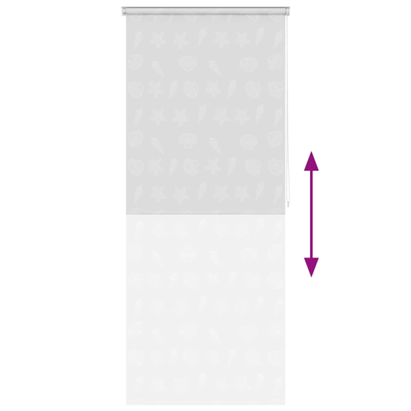 vidaXL rullo žalūzija dušai, 120x240 cm, jūras zvaigžņu dizains